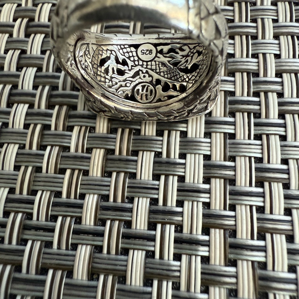 John Hardy Silver Diamond Pattern Ring - image 5